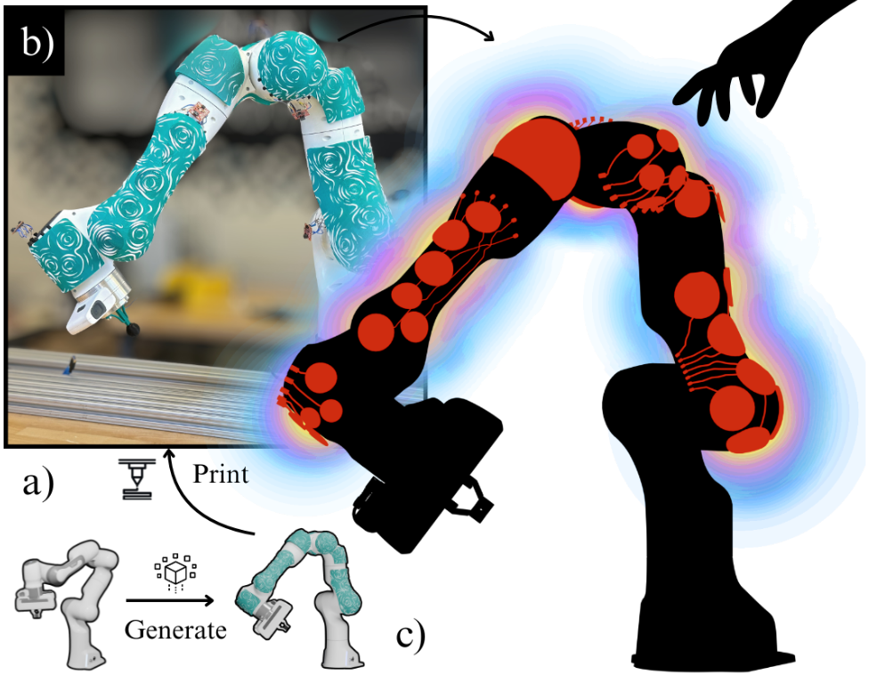 GenTact-Prox figure showing skin units on robot